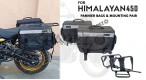 Fit For Royal Enfield New Himalayan 450 Canvas Pannier Black Bags with Mounting - SPAREZO